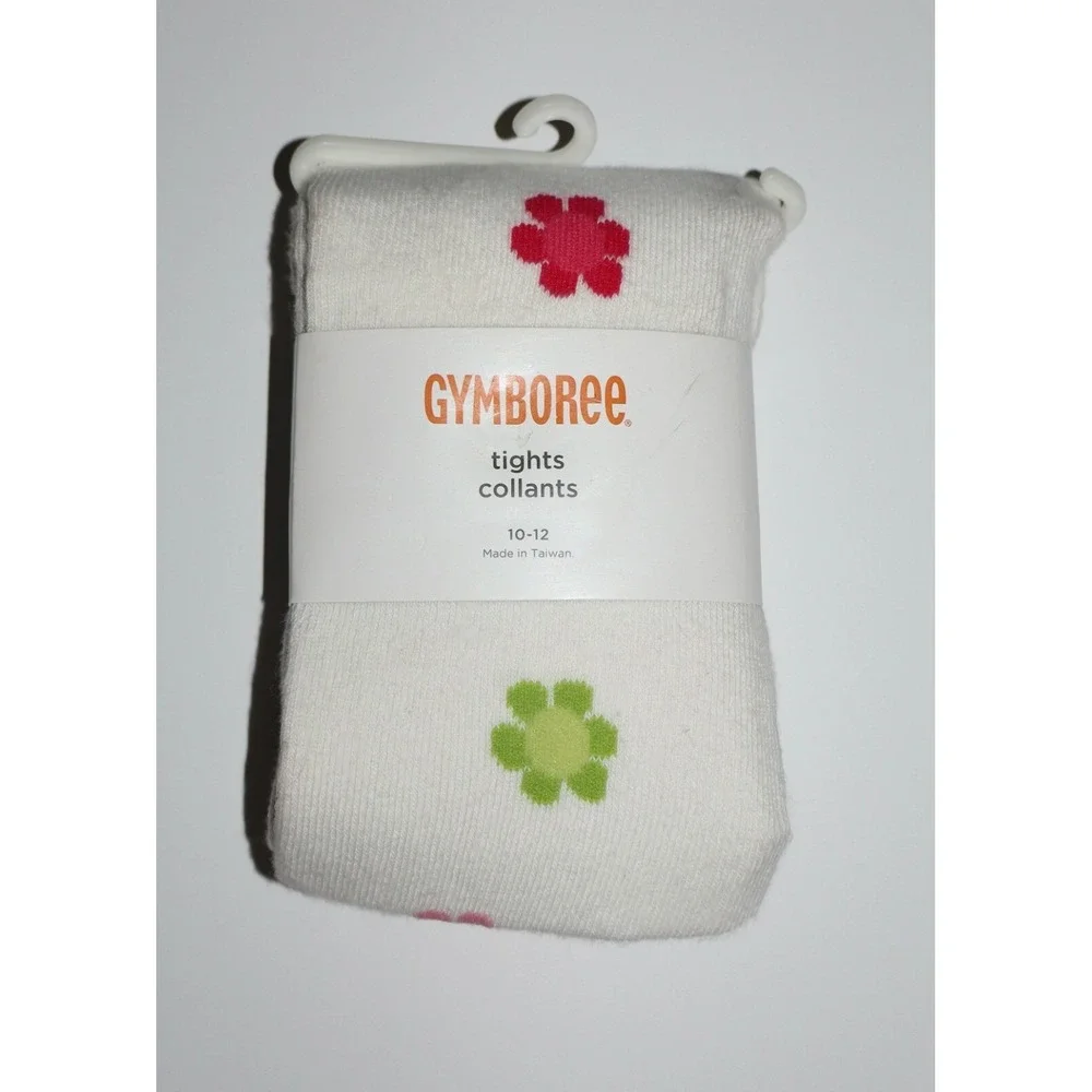 Gymboree Girls 2011 Floral Pink Green Blue Flowers Tights 10 12 New